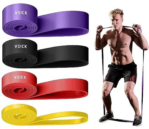 VEICK Fitnessbänder Widerstandsbänder Set Klimmzugband Fitnessband Bänder für Calisthenics Pilates, Physiotherapie, Stretching, Yoga, Heimgymnastik für Männer und Frauen