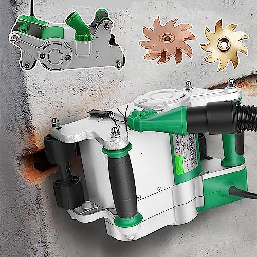 Rozador de pared de 1100 W, máquina tragamonedas de línea de pared, profundidad de ranura ajustable de 20-30 mm, hoja de 25 mm y 35 mm, cortador de hormigón y juego de máquina cortadora de ranura de p