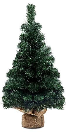 URFEDA Miniatur Weihnachtsbaum Künstlicher 50 cm,Weihnachts Baum klein,Mini Weihnachts Baum,Christmasbaum Mini Grün,Mini Grün Tannenbaum Weihnachtsfiguren Deko Ornament für Tischdeko,Schaufenster