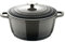 BERGNER Excalibur Grey – Cacerola Con Tapa de 28 cm – Fabricada Aluminio Fundido - Interior Recubrimiento Color Crema - Exterior Color Gris - Apto Inducción - Pomo Acero Inoxidable