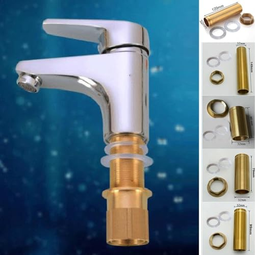 Messing Mutter und Rohr Kit Küche Waschbecken Mischbatterie Reparaturlösung (M32-150mm)