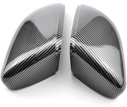 Kappe für Autotürspiegelabdeckungen Für VW Für Golf 6 MK6 GTI 6 R20 Für Golf 6 R Für Touran Seitenspiegel Abdeckkappen Rückspiegelgehäuse Abdeckleisten Kappenschale Autoaußenspiegelabdeckungen Kappen(