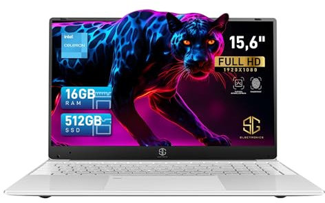 SG, Computer Portatile Win11, PC Portatile 15.6 Pollici FHD, Processore N5095 4 Core 2.9Ghz, Ram 16Gb, SSD 512Gb, Tastiera Retroilluminata, Lettore Impronta Digitale