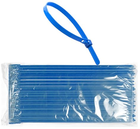 LEDSone 100 Pack Reusable Cable Ties Heavy Duty Strong Nylon Large Zip Ties 8 inch Releasable Plastic Thick Tie Wraps (Blue, 150 mm x 3.6mm)