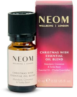 NEOM Christmas Wish Essential Oil Blend 10ml I Pure Essential Oils Including Mandarin, Cinnamon and Tonka Bean I Expertly Blended I Relax and Unwind