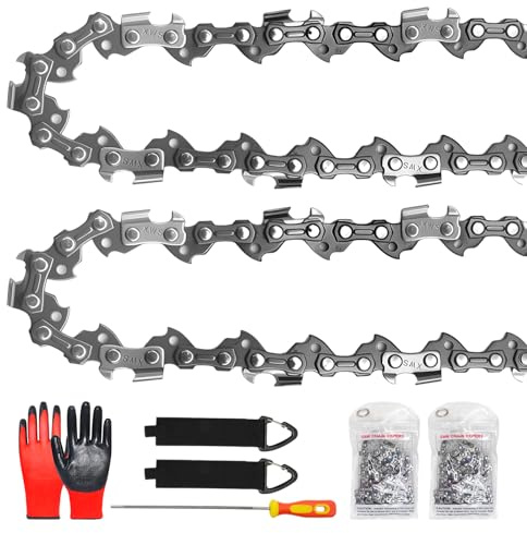 MospdyGear 2 PCS 16 40cm Chainsaw Chains, 3/8 LP Pitch, .050 Gauge, 55 DL Drive Links, Replacement for Stihl 018 MS180 MS181 020 021 023 MS200T MS211 MS201T MS231