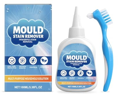 Gel Eliminador de Moho para Cocina y Baño - Disuelve Manchas Rápidamente, Protección Duradera, 100 ml, Incluye Cepillo