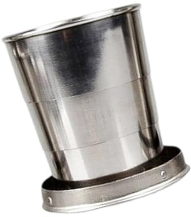 Lerpwige 3. Gobelet pliable non terni pour la randonnée, compact, adapté à la nourriture, passe au lave-vaisselle, voyage essentiel en plein air, transportable, tasse de camping antirouille