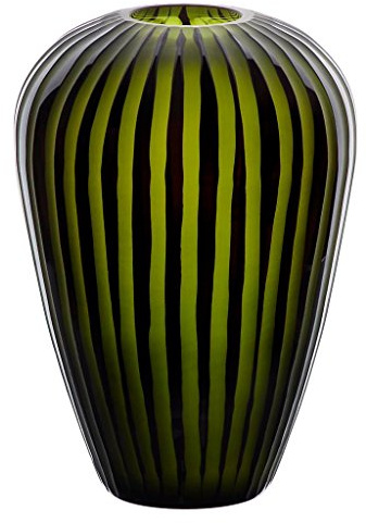 Blumenvase Glas Vase Texas Flower Schwarz Grün 24 cm Tischvase Tischdeko Hochzeitdeko Raumdekoration