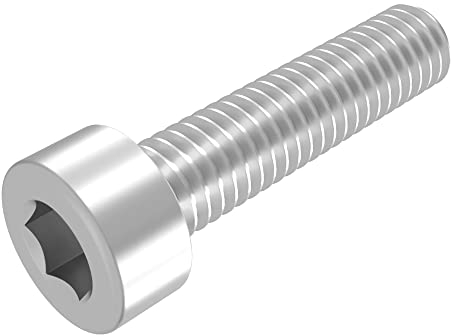 SECCARO vite a testa cilindrica M6 x 25 mm, acciaio inox V2A VA A2, DIN 912/ISO 4762, cava esagonale, completamente filettato, 20 pezzi