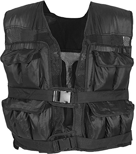 GORILLA SPORTS® Gewichtsweste 10/20/30 kg, verstellbar, inkl. Tragetasche | Universalgröße mit herausnehmbaren Metallkugeln, handwaschbar und unisex; Trainingsweste, Laufweste, Weight Vest