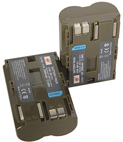 DSTE 2PCS BP-511 Batteria per Canon EOS 300D 5D 10D 20D 30D 40D 50D