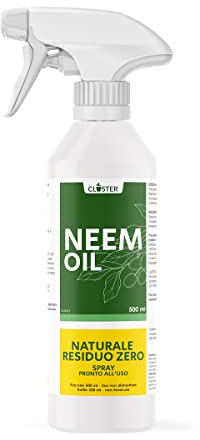 CLOSTER Olio di Neem Spray per Piante, Made in Italy - 500 ml Pronto all'Uso - Ridona Bellezza alle Piante e le Protegge - Azione Naturale e Sicura