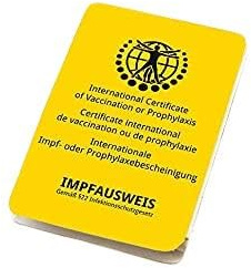 Generisch Internationaler Impfausweis im Scheckkartenformat mit 43 Impfzeilen und Schutzhülle (1)