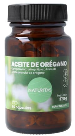 Naturitas Essentials | Aceite de Orégano | 60 perlas | Antibacteriano, Antifúngico y Antioxidante | Rico en fenólicos y aceites volátiles | Timol y Carvacrol | Sistema inmune | Sin gluten-Sin lactosa