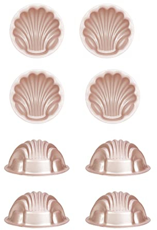 Molde De Pastel De Bandeja Madeleine No Pegajoso De 3 Pulgadas (8-Pack)