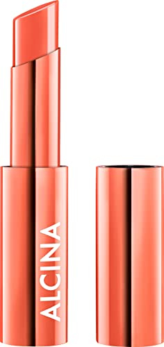 ALCINA Nutri Lipstylo peach - Pflegender Lippenstift mit transparenter Farbbrillanz - pflegt die Lippen, revitalisiert und mildert Lippenfältchen - natürliche Öle und Wachse und Sesamextrakt