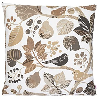 beties Zauberwald Kissenhülle Bezug ca. 50x50 cm hochwertig & angenehm aus 100% Baumwolle (Taupe)