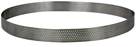 Artime - Cercle Micro Perforé Grand Design, Cercle à Tarte, Anneau à Tarte et Pâtisserie, Cercle pour Gâteaux et Entremets de Diamètre 26cm en Acier Inoxydable