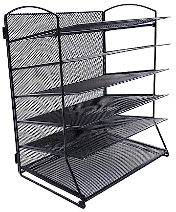 Amosfun 1satz Multi-Layer File Storage Rack Abnehmbarer Dokumentenorganizer Für Büro Metallnetz Design Für Akten Und Papiere Stabil Und Praktisch