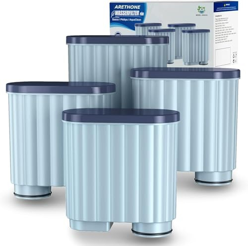 ARETHONE Wasserfilter für Philips AquaClean CA6903/10 CA6903/22 CA6707/20, Kompatibel mit Saeco und Philips Latte Go Kaffeevollautomaten Filter, Reduziert Verunreinigungen(4 Stück)
