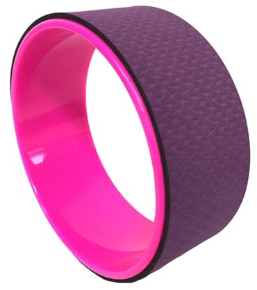 harayaa Yoga Wheel Back Stretcher Strong Load Bearing Durable Pilates Circle Muscle Wheel Ring Yoga Roller Back Stretching Equipment, Purple
