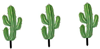 Toddmomy 3pièces Piquet De Jardin Acrylique Cactus Décoratif Élément pour Embellir Votre Jardin Ou Cour Décoration Extérieure Vivante Et Originale