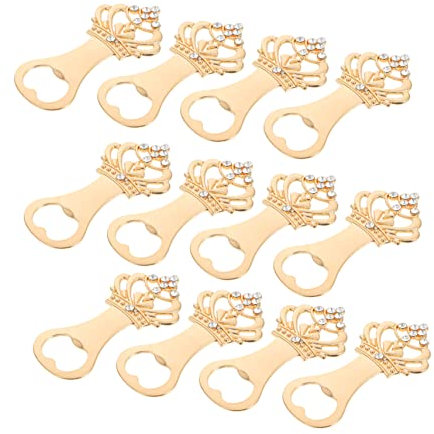 TOPBATHY 12 Pezzi Cavatappi a Apribottiglie D'oro La Apribottiglie in Lattina Di Birra Apriscatole Per Birra Nuziale Di Zinco Attrezzo Stile Europeo