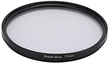 Filter mit Spezialeffekt, blau gestreift, mit Rahmen aus Aluminiumlegierung für Nachtlichter (77 mm)