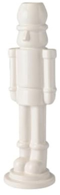 Gift Company Schiaccianoci, Kerzenhalter, Nussknacker, H24,8cm, weiß, 7,3x24,8x7,3cm
