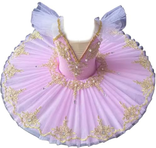 D,170,EFLALYHG Professionell Balett Tutu Girls Swan Lake Pancake Tutu Ballerina Party Danskostym Balettklänning