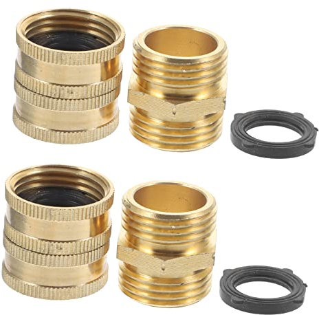 Levemolo 2pairs Garden Hose Adapter Hose Connector for Pressure Washer Quick Connect Fitting Double Male Connector for Easy Installation