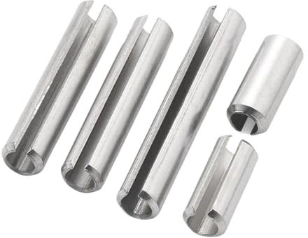 CLENEA Federförmige gerade Stifte 304 Edelstahl Federelastischer zylindrischer Splintstift Dübel(6mm,M5)