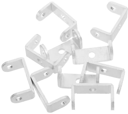 SEWOART 10pcs u Shaped Brackets Aluminum Alloy Heavy Duty Mounting Fasteners Holes for Barn Door Hardware and Panel Security Barricade
