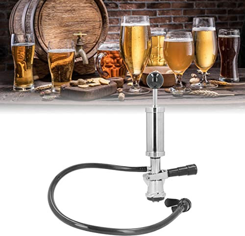 FZCXHONJ Bomba de Barril de Cerveza con Rosca de 4 Pulgadas, de Acero Inoxidable, con Grifo para barriles American D System, Sistema de Grifo para Growler de Cerveza, dispensador de Cerveza.