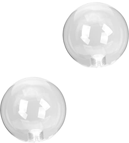 Glass Lampshade Set 3 Pieces Ceiling Fan Light Covers Floor Lamp Shades Retro Decor Bell Shaped Glass Holder for G9 Glass Globes