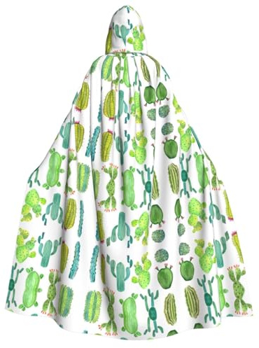 Kfjghhl Cactus... Halloween Cape Golden Hooded Cloak Full Length Robe Cape Halloween Costume Cosplay Party