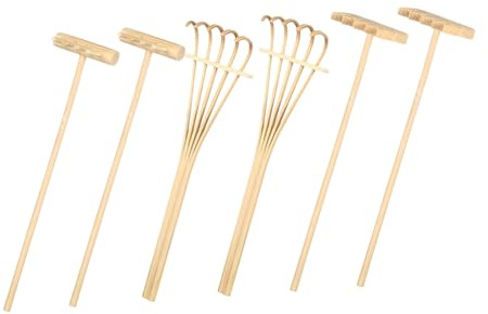 NUOBESTY 6 Pièces Jeux De Sable avec Mini Râteaux Outils pour Sable Mini Râteau De Jardin Petits Râteaux Accessoires pour Table Râteau De Jardin Miniature