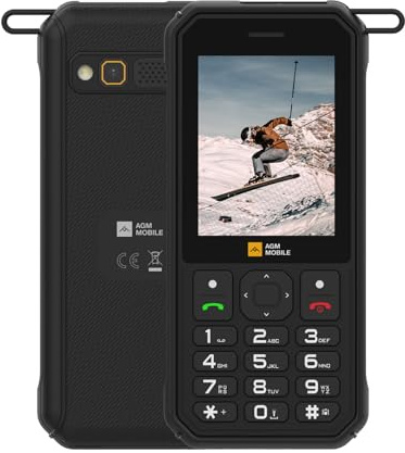 AGM M11 MIFI Tastenhandy mit SIM, WLAN Hotspot, 2.8 Zoll Farbdisplay Outdoor Handy 4000mAh Akku, Große Tasten Baustellenhandy, Robust Mobiltelefon, IP68/IP69K Wasserdicht, 4G, Dual SIM