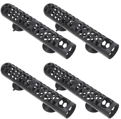 DECOMELODY 4Pcs Aquarium Heater Protective Covers 18Cm Heat-Resistant Plastic Sleeves for Fish Tank Heaters Up to 2.8Cm Diameter, Detachable Heating Rod Guards for Freshwater and Outdoor