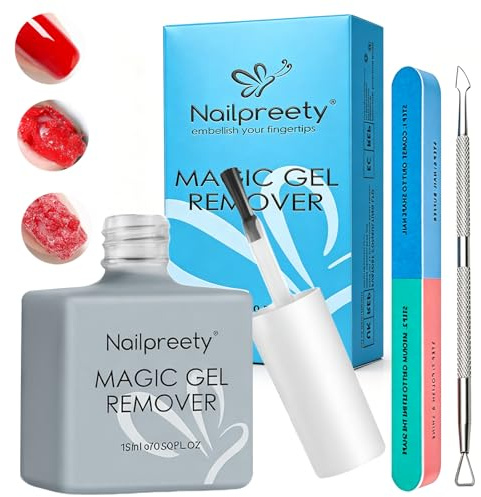 15ML Remover per Smalto Semipermanente,Solvente Semipermanente Levasmalto per Unghie,Gel Nail Polish Removers,Togli Unghie per Smalto in 3-5 Minuti,Non c'è ammollo o avvolgimento,Grigio