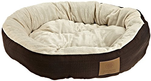 American Kennel Club 23 Mason Fabric Round Pet Bed - Stylish Washable Dog Bed with Non-Slip Bottom, Plush Sleeping Surface - for Cats, Small Breeds
