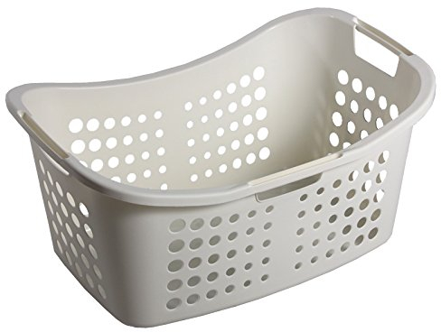 Curver Panier linge Victor 59x38x29cm Blanc Leger et Stable