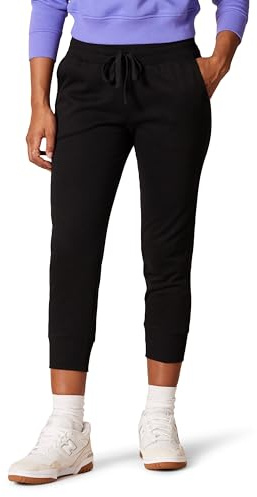 Amazon Essentials kvinnors fleece capri joggingbyxor (finns i plusstorlek), svart, small
