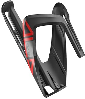Elite Ala Portaborraccia Ciclismo – Leggero, Resistente e dal Design Aerodinamico per Bici da Strada e MTB – Nero con Grafica Rossa