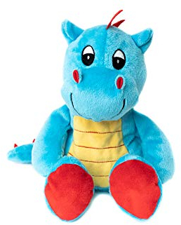 Habibi Premium Wärmekissen/Stofftier f. Kinder u. Erwachsene - 1952 Drachenbaby blau, herausnehmbare Hirsefüllung - Wärmekuscheltier zum Erwärmen in der Mikrowelle/Backofen, ideal auch für Babys …