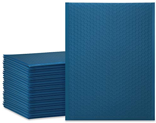 UCGOU Bubble Mailers 10.5x16 Inch Navy Blue 25 Pack Poly Padded Envelopes Large #5 Mailing Packages Opaque Packaging Postal Self Seal Adhesive Waterproof Boutique Shipping Bags for Clothes