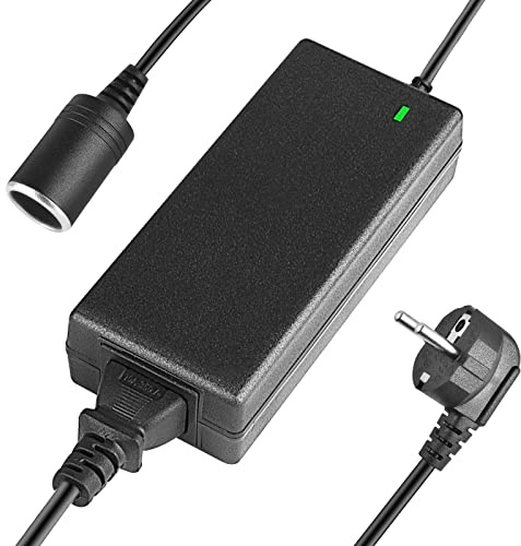 Shentian Prise Allume Cigare CA vers CC Adaptateur de 100 V-240 V à 12 V 8 A Convertisseur pour Chargeur de Voiture (Black 12 V 8 A)