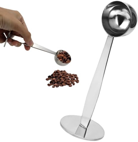 DOERDO DD Stainless Steel Coffee Spoon and Powder Hammer 2-in-1 | Tamping Coffee Scoop, For Cafe Shop, Home, Kitchen, Office