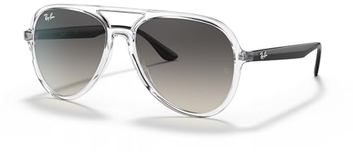 Ray-Ban RB4376 647711 57MM Transparent/Grey Gradient Pilot Sunglasses for Men for Women